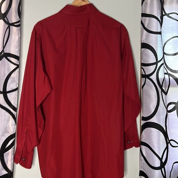 Izod silky poplin, long sleeve button down shirt, size extra-large - Picture 8 of 12